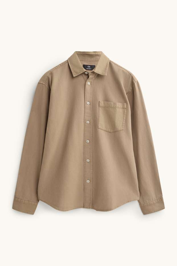 Herren - Hemd - Relaxed Fit - Kent - beige