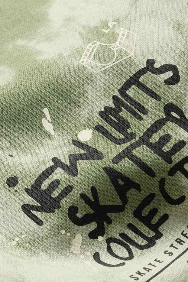 Enfants garçons - Sweat à capuche - à motif - vert clair