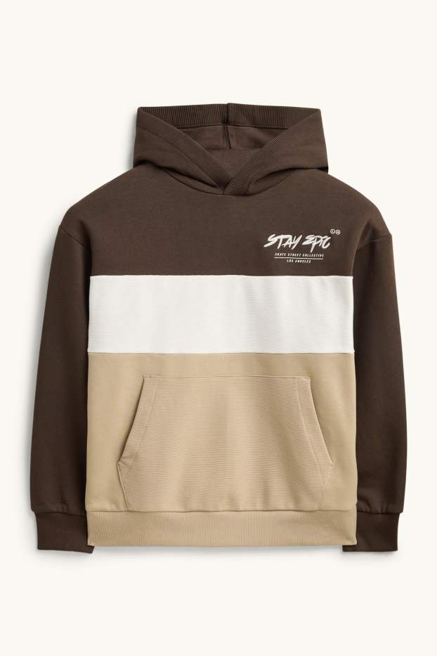 Kinder Jungen - Hoodie - braun / beige
