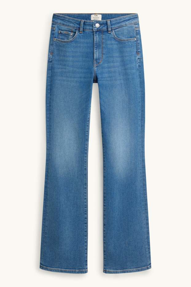 Damen - Bootcut Jeans - Mid Waist - Shaping-Jeans - LYCRA® - jeansblau