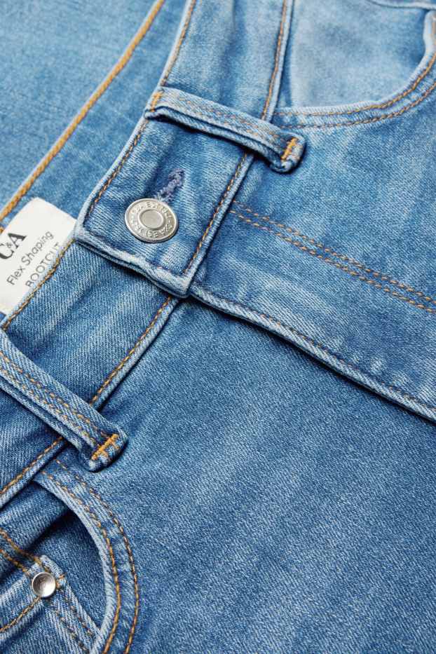 Damen - Bootcut Jeans - Mid Waist - Shaping-Jeans - LYCRA® - jeansblau