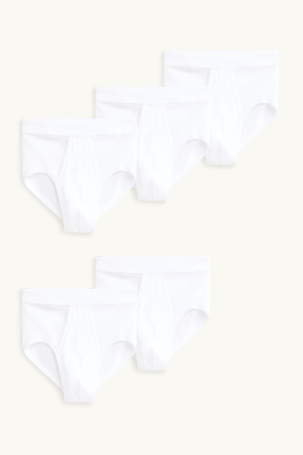 Heren - Set van 5 - slip - wit
