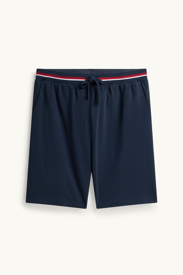 Home - Pantalons curts de pijama - blau fosc