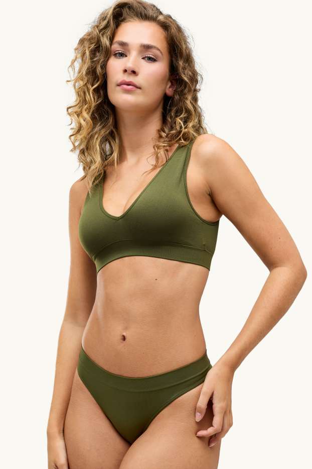 Dona - Paquet de 3 - tanga - sense costures - verd