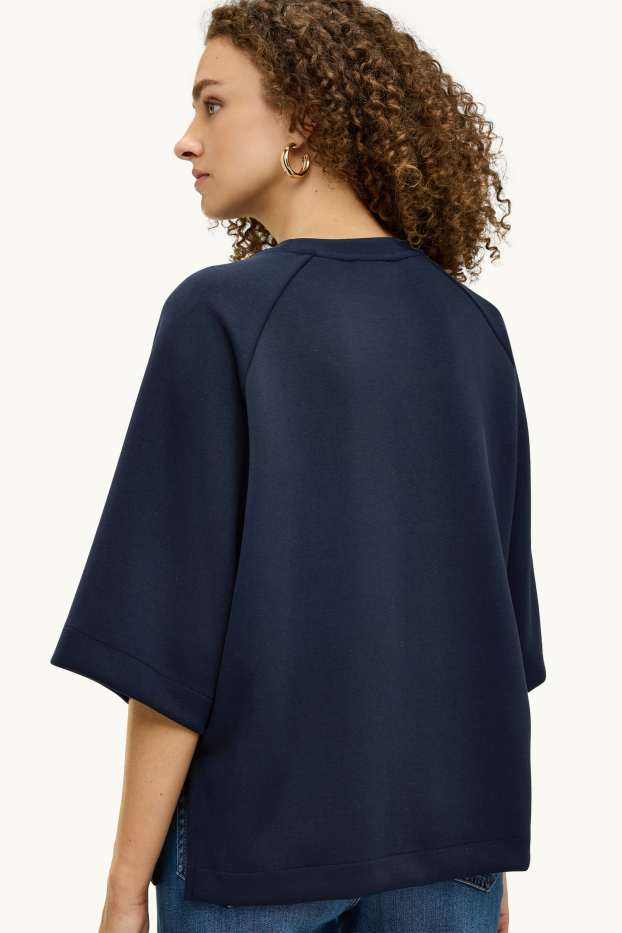 Donna - Felpa oversize - blu scuro
