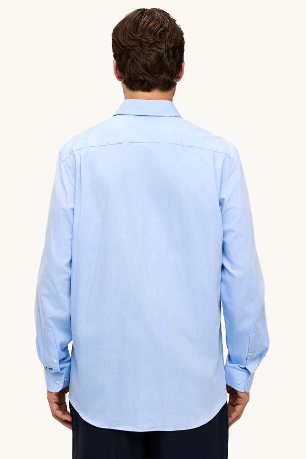 Hombre - Camisa de oficina - regular fit - Kent - de planchado fácil - azul claro