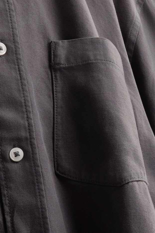 Herren - Hemd - Relaxed Fit - Kent - dunkelgrau