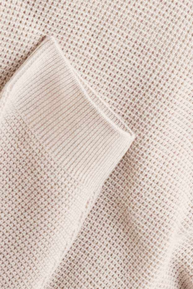 Herren - Pullover - strukturiert - hellbeige