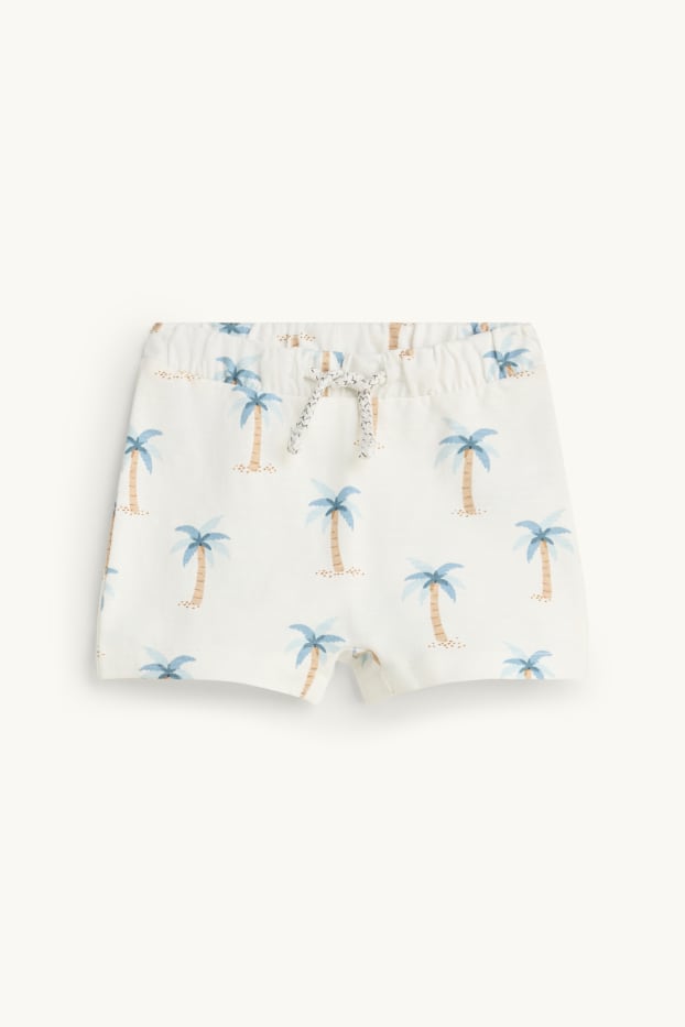 Baby Jungen - Tiere und Palme - Baby-Outfit - 2 teilig - blau