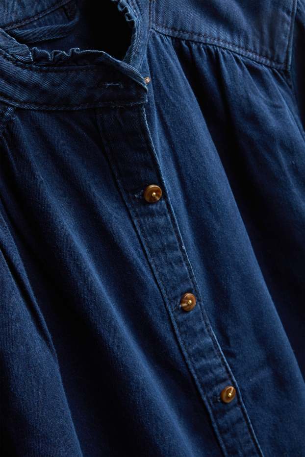Damen - Jeansbluse - dunkeljeansblau