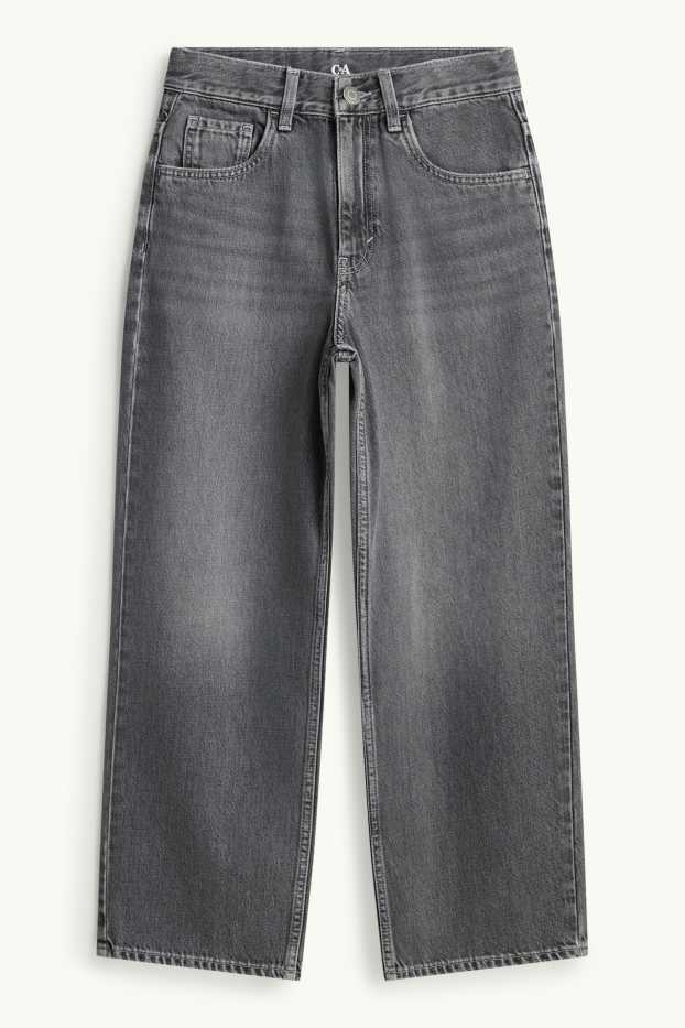 Kinderen: jongens - Baggy jeans - jeansdonkergrijs