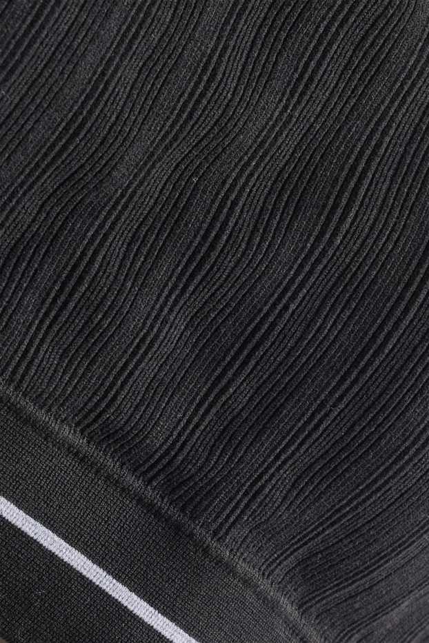 Femei - Bustieră - vătuită - reiată - seamless - negru