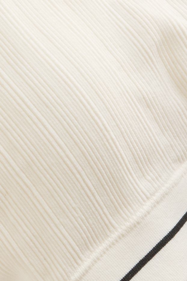 Femmes - Brassière - ampliforme - finition côtelée - seamless - blanc crème