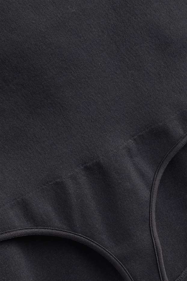 Women - Shaping thong - seamless - black