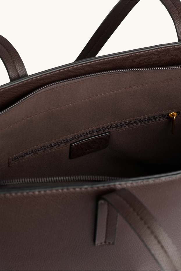 Women - Large shopper - faux leather - brown