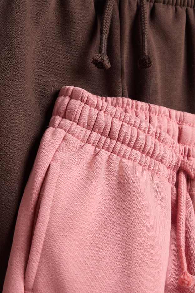 Copii - Fete - Multipack 2 perechi - pantaloni de trening - roz pal