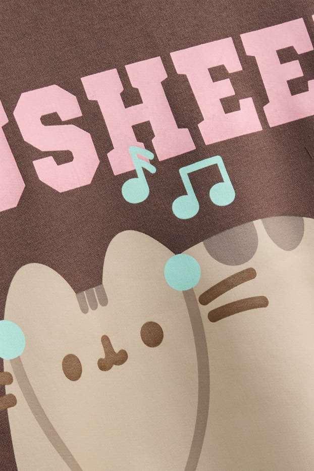 Enfants filles - Pusheen - sweat - marron / beige