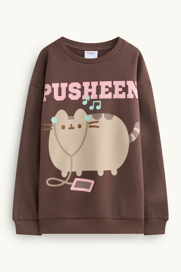 Enfants filles - Pusheen - sweat - marron / beige