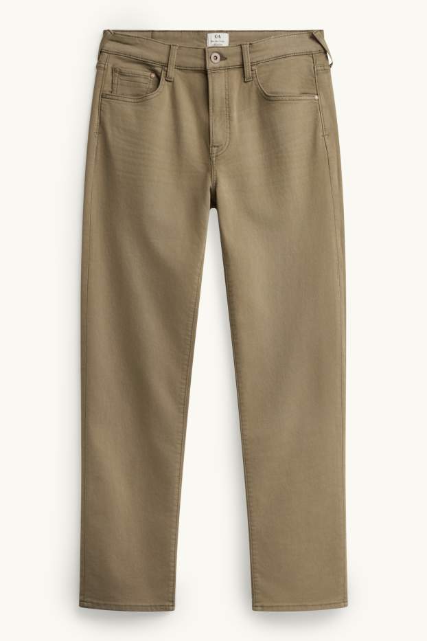 Hommes - Straight jean - Flex jog denim - LYCRA® - kaki