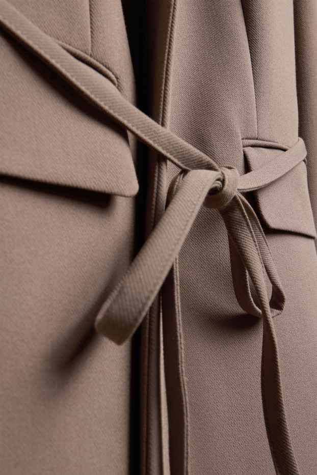 Femmes - Blazer long - regular fit - beige