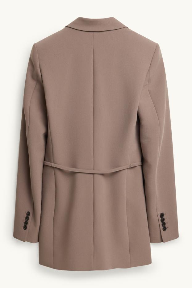 Femmes - Blazer long - regular fit - beige