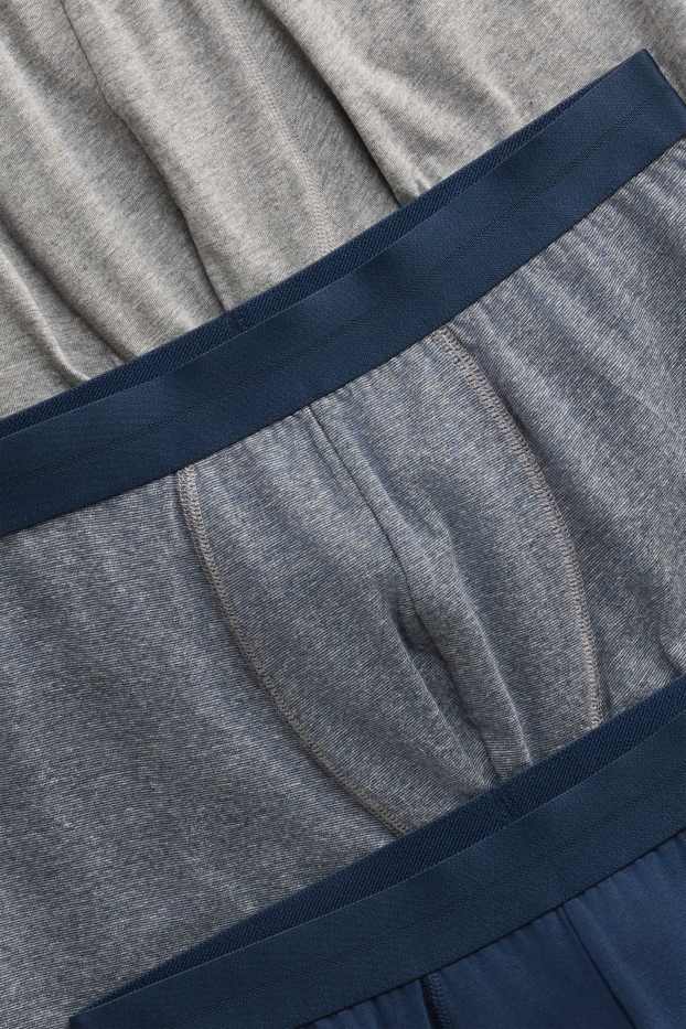 Men - Multipack of 3 - trunks - gray / dark blue