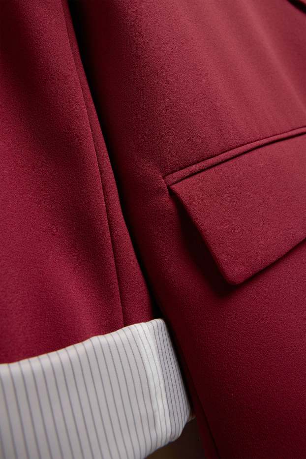 Damen - Longblazer - Regular Fit - dunkelrot