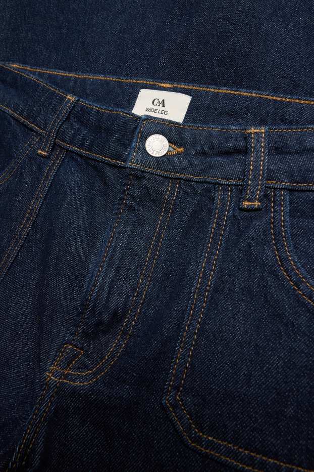 Femei - Wide leg jeans - talie joasă - denim-albastru închis