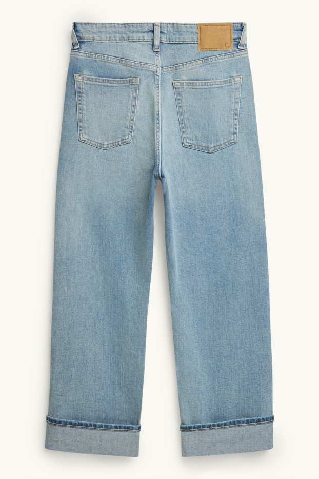 Dámské - Boyfriend jeans - mid waist - džíny - světle modré