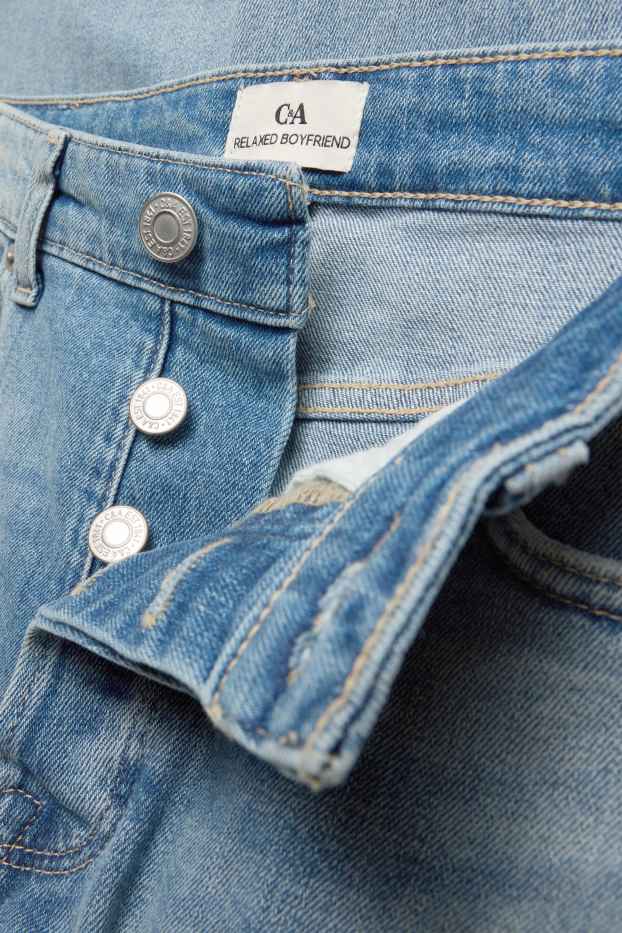 Dámské - Boyfriend jeans - mid waist - džíny - světle modré