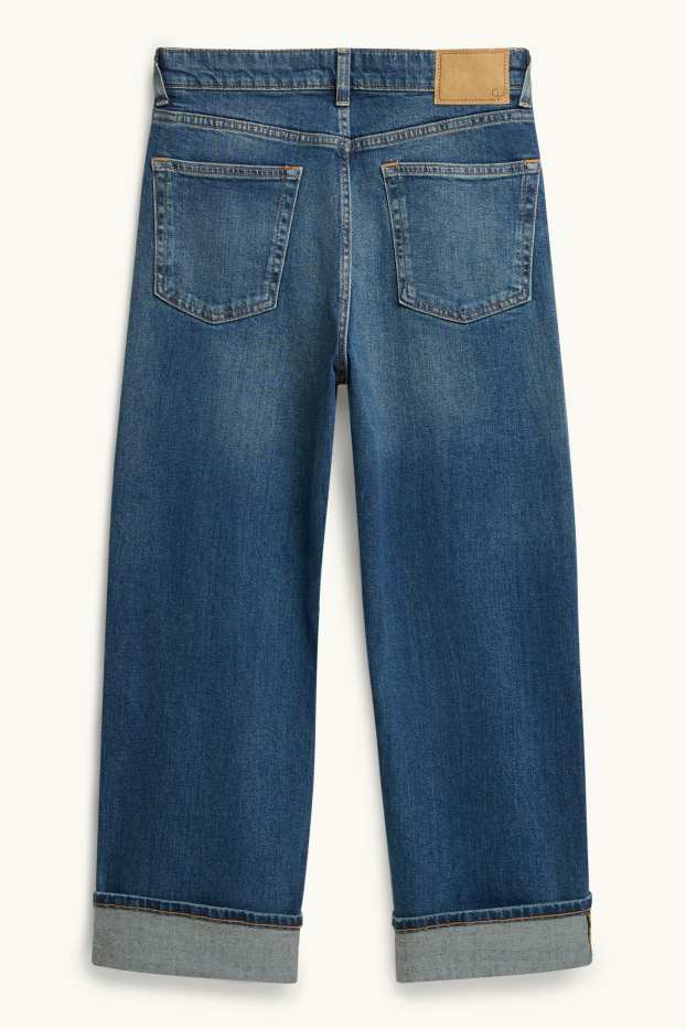 Femei - Boyfriend jeans - talie medie - denim-albastru