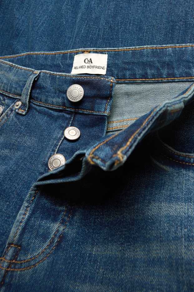 Femei - Boyfriend jeans - talie medie - denim-albastru