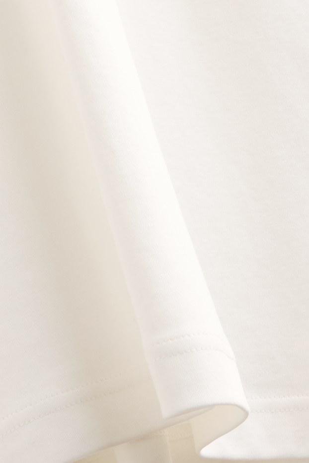 Hommes - Haut à manches longues - relaxed fit - blanc
