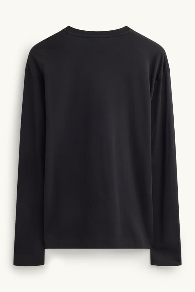 Uomo - Maglia a maniche lunghe - relaxed fit - nero
