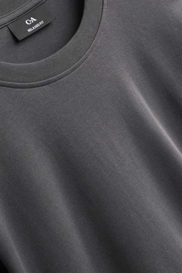 Hommes - Haut à manches longues - relaxed fit - gris foncé