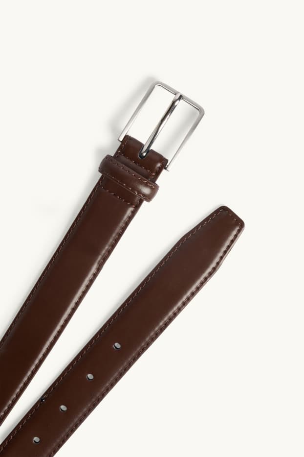 Hommes - Ceinture - matière synthétique - marron