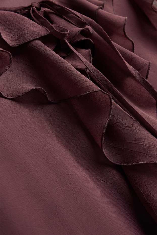 Damen - Chiffon-Bluse - bordeaux