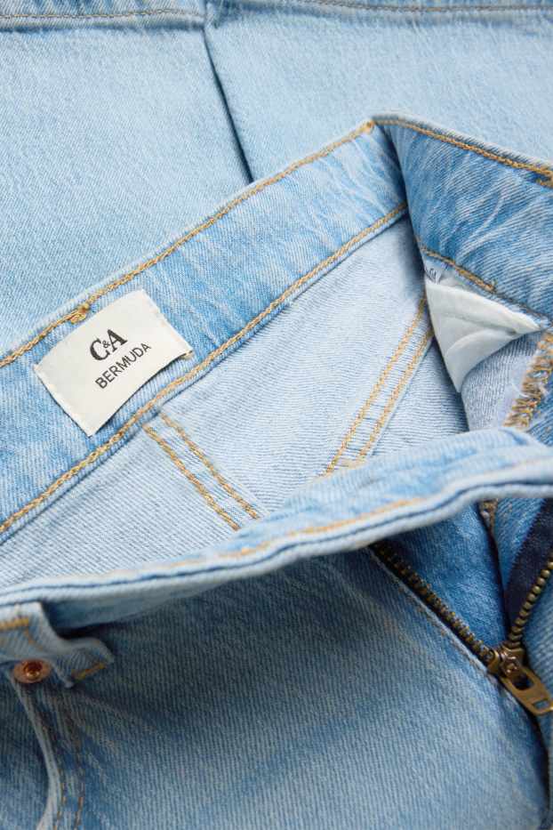 Dames - Jorts - high waist - jeanslichtblauw
