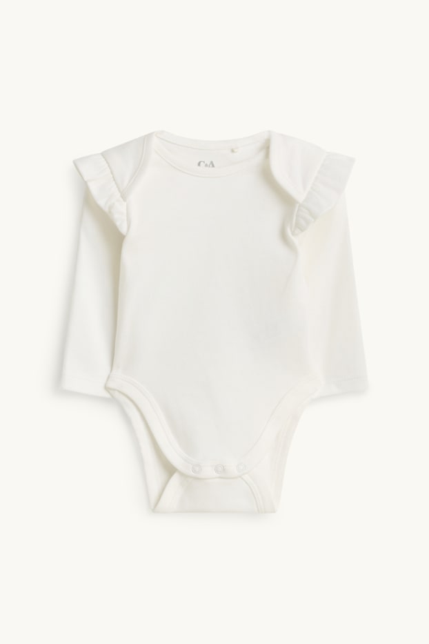 Baby: meisjes - Vos - boxpakje - 2-delig - wit / beige