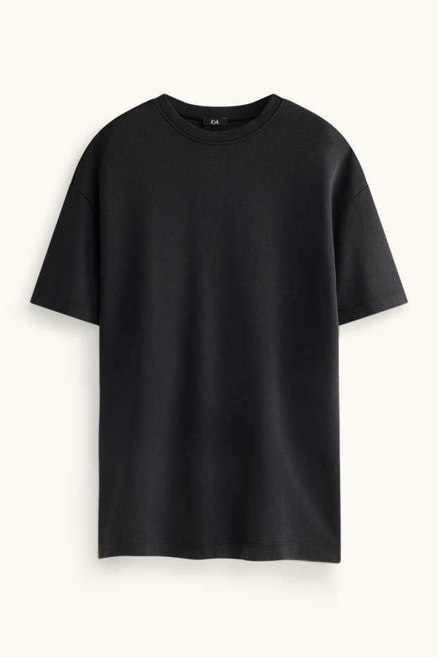 Damen - T-Shirt-Kleid - schwarz