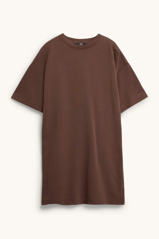 Femmes - Robe-T-shirt - marron