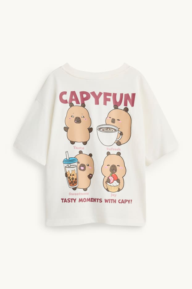 Kinder Mädchen - CapyFun - Kurzarmshirt - weiß