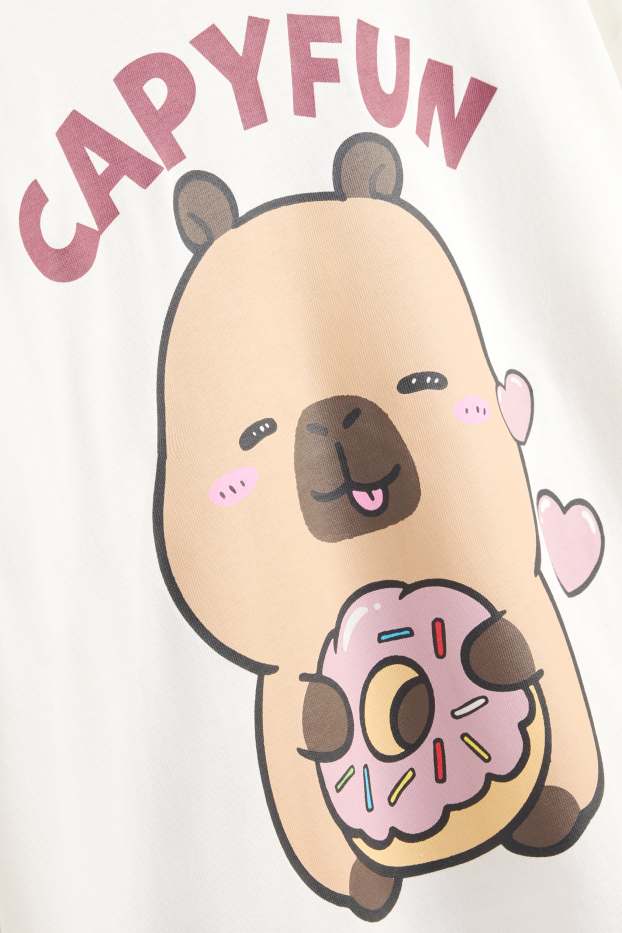 Kinder Mädchen - CapyFun - Kurzarmshirt - weiß
