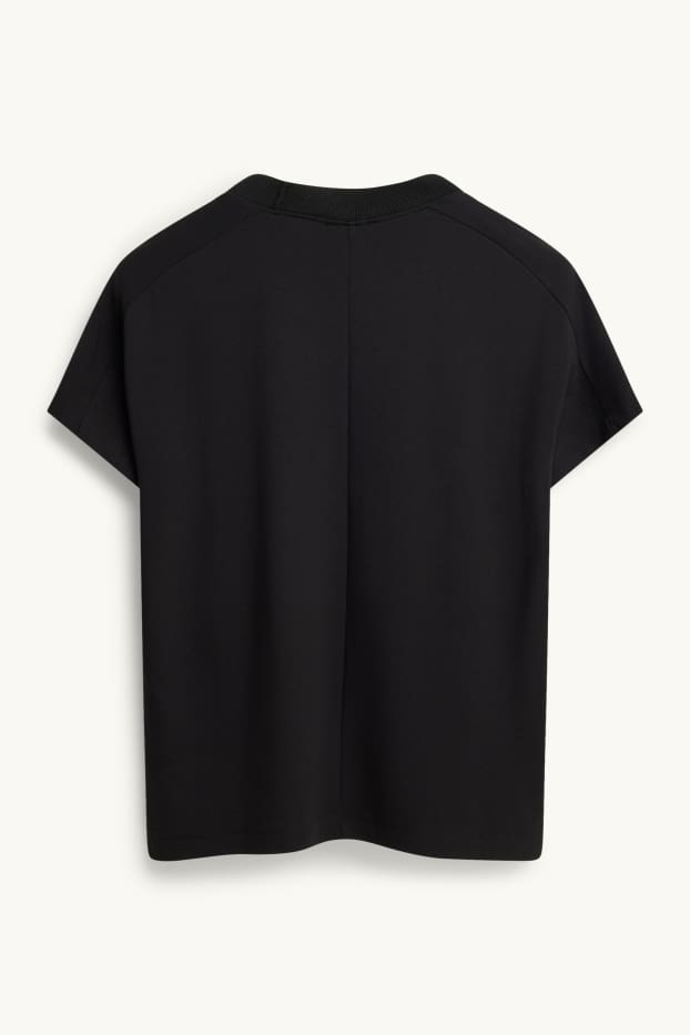 Damen - T-Shirt - Regular Fit - schwarz