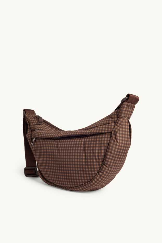 Femmes - Sac à bandoulière - à carreaux - marron