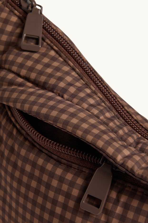 Femmes - Sac à bandoulière - à carreaux - marron