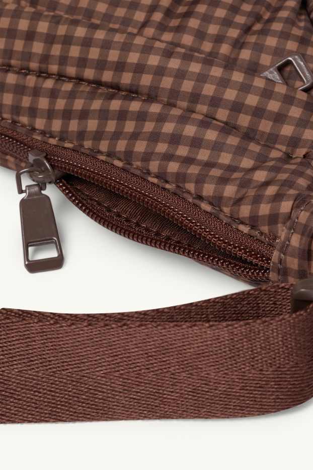 Femmes - Sac à bandoulière - à carreaux - marron