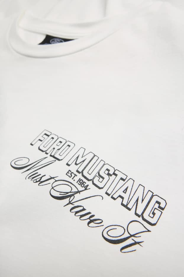 Men - T-shirt - oversized - Ford Mustang - white