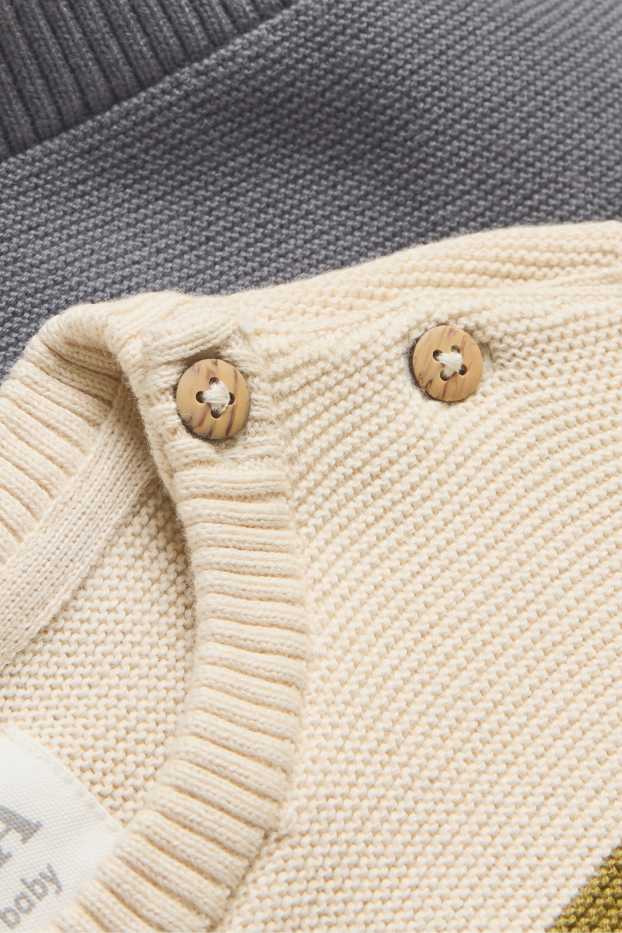 Bébés garçons - Pull bébé - à rayures - beige / vert