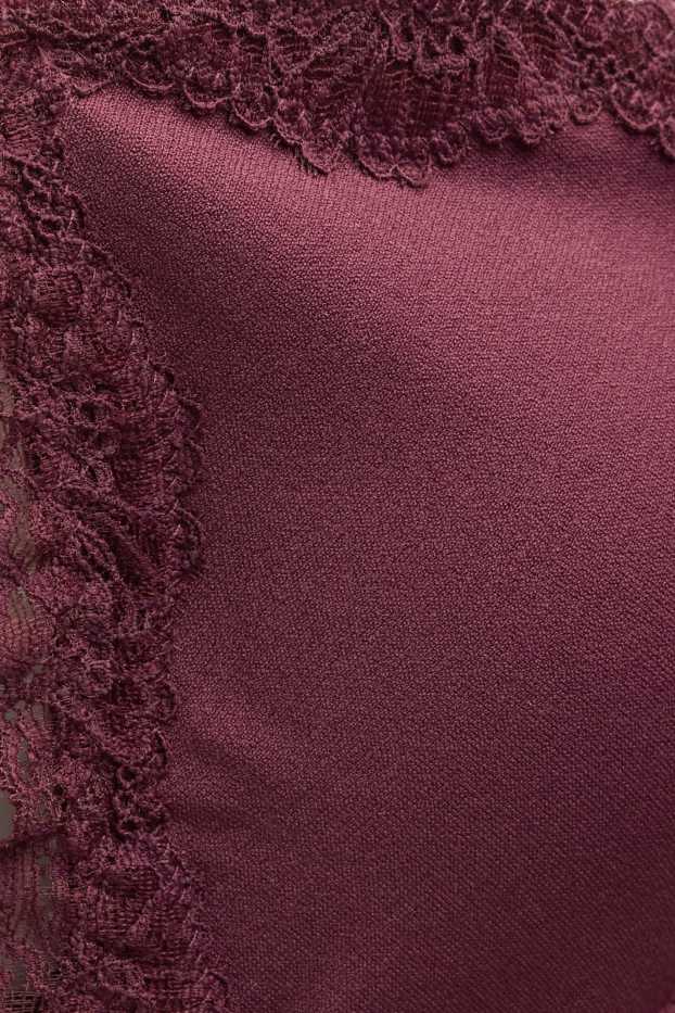 Dames - Bustier - gewatteerd - seamless - bordeaux